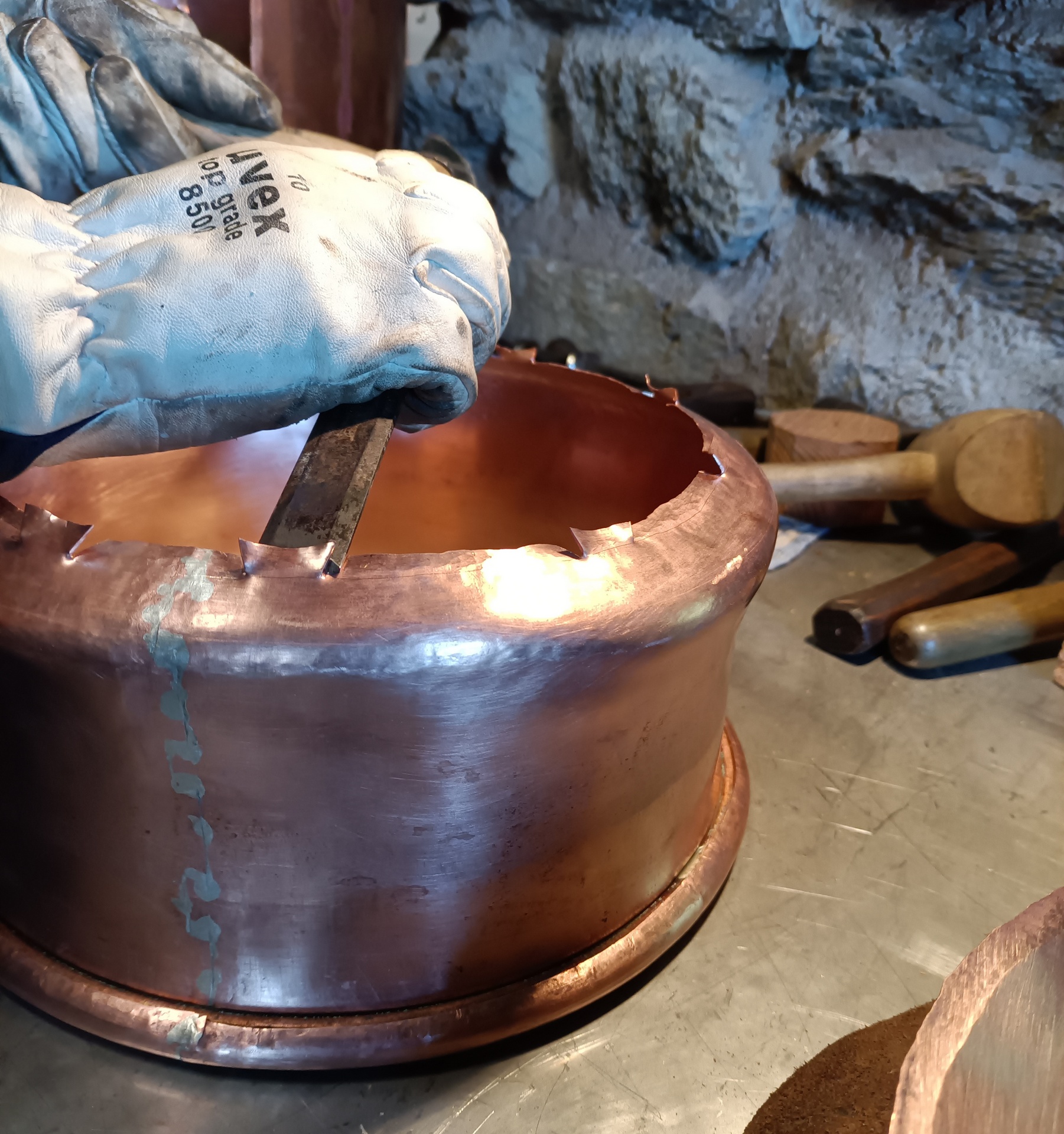 Cassage d&apos;un caudron